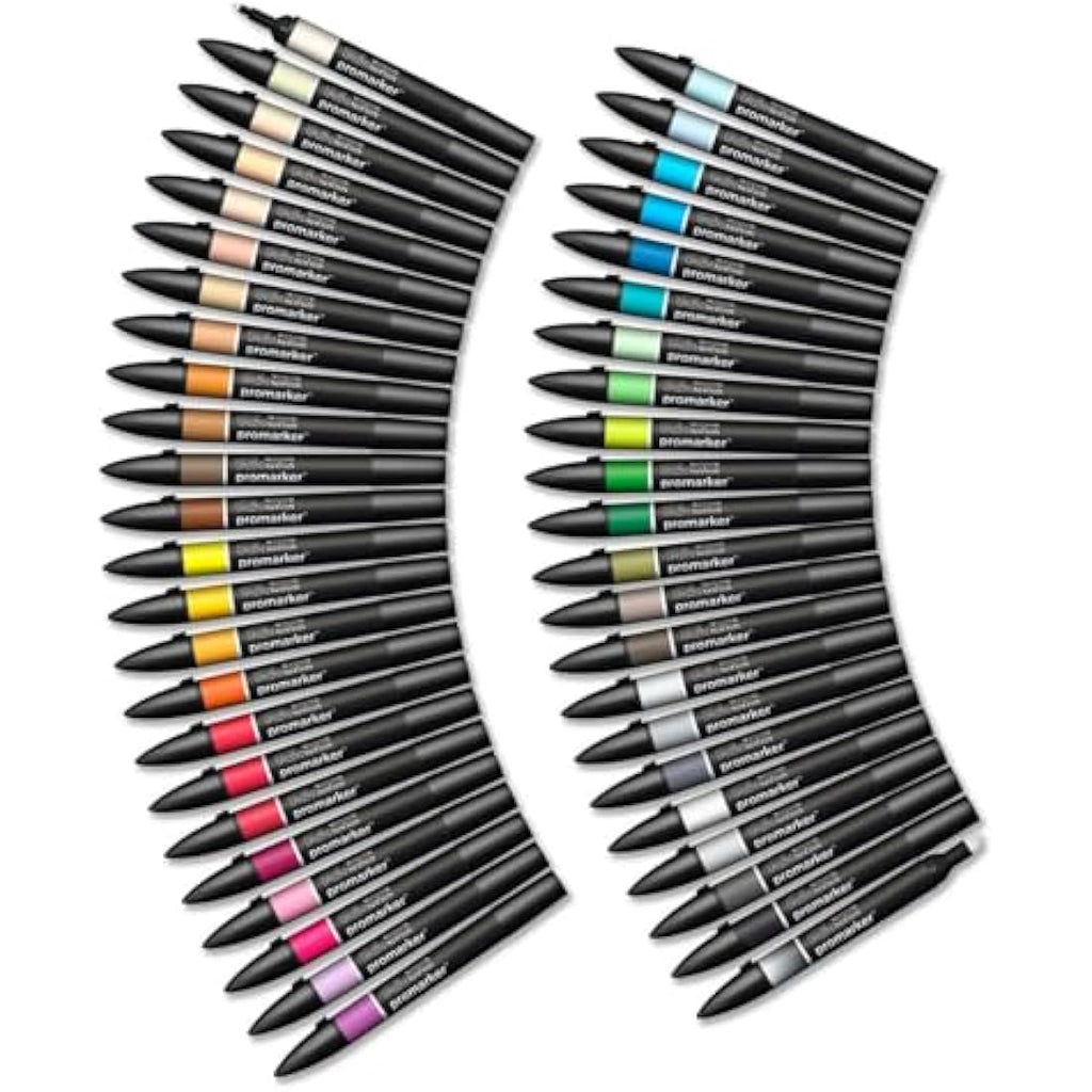 Winsor & Newton Promarker Set - 48 Alcohol Based Dual Tip Markers