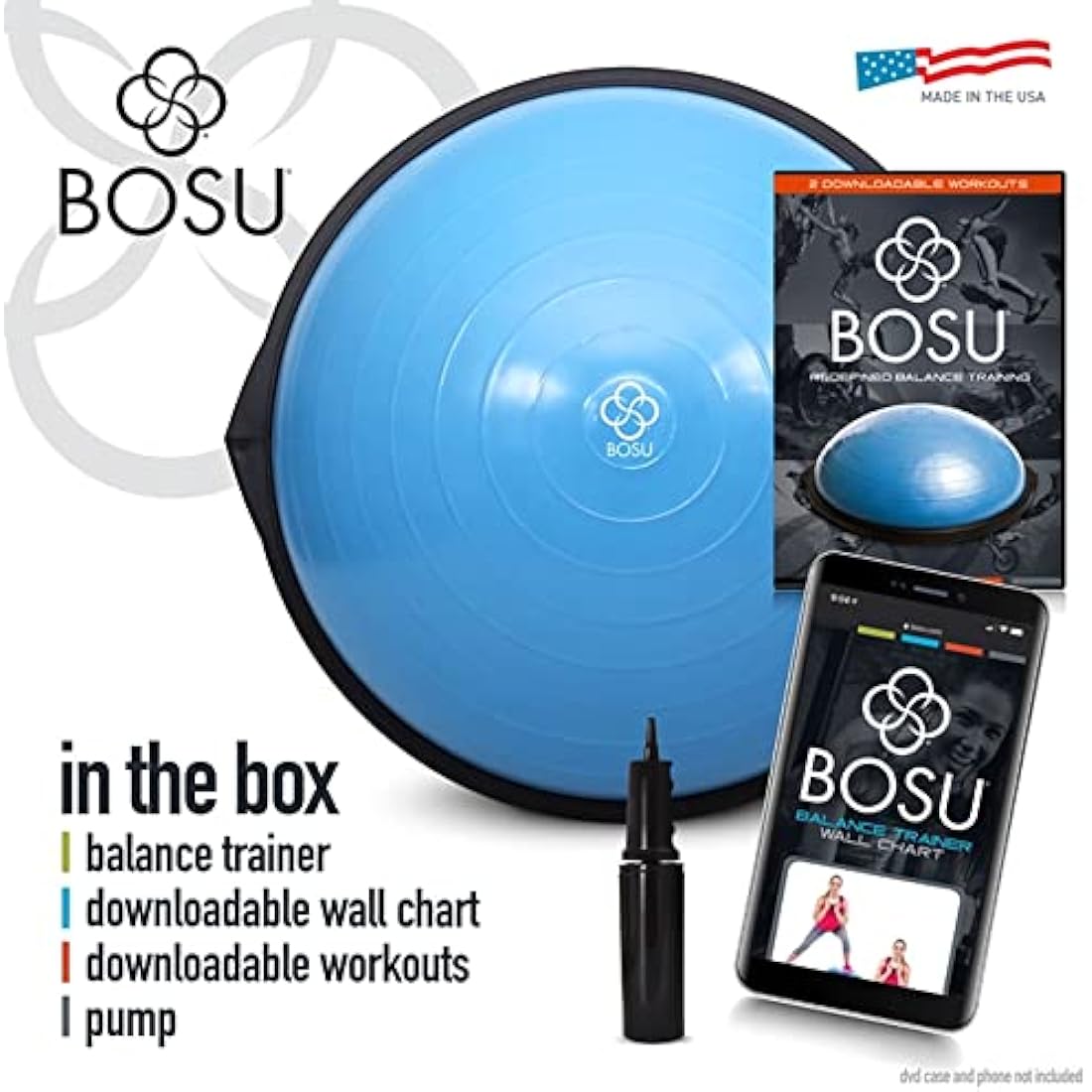 BOSU Original Balance Trainer – 26 Inch Home Gym Stability Equipment