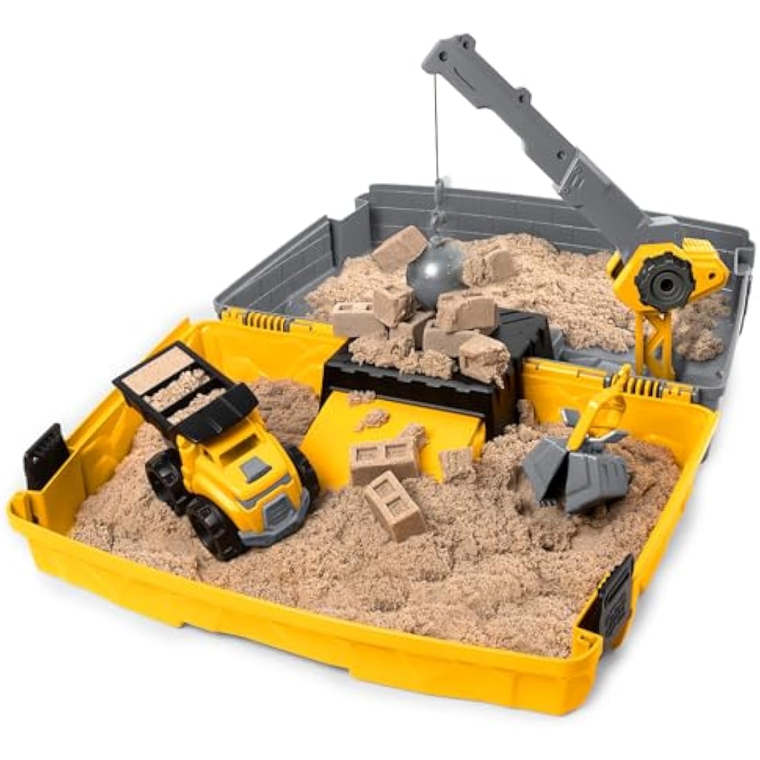 Kinetic Sand Construction Site Folding Sandbox Playset with Vehicle