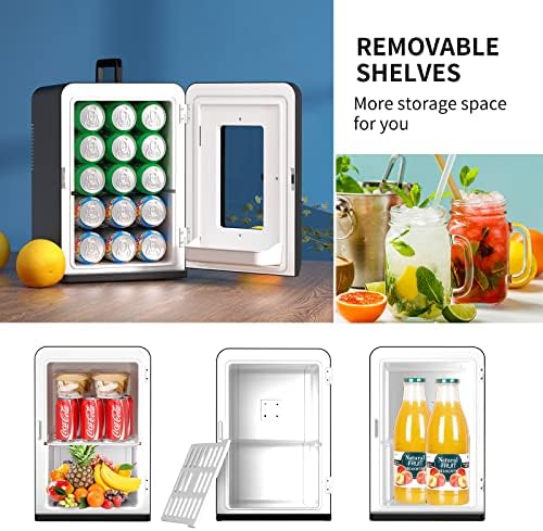 15L Mini Fridge | Portable 21-Can Cooler & Warmer for Car
