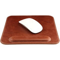 Londo Genuine Leather Mousepad with Ergonomic Wrist Rest - Brown