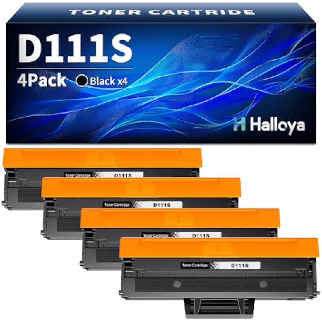 Halloya MLT-D111S Compatible Black Toner Cartridge for Samsung Xpress | 4 Pack