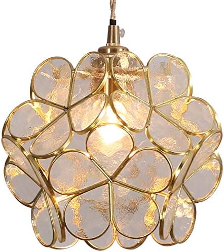 Bieye Cherry Blossom Tiffany Stained Glass Pendant Light – 8-Inch Petal