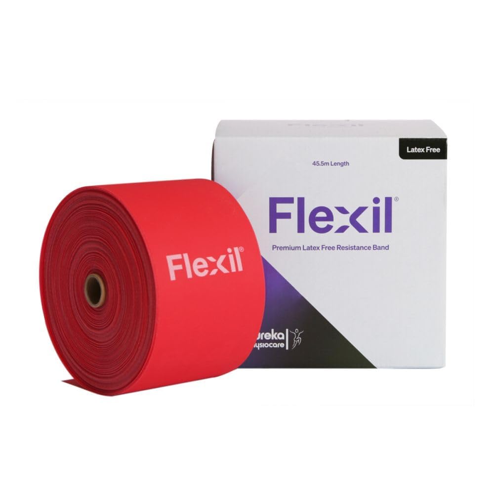 Flexil Latex-Free Resistance Band - Red Medium Strength - 45.5M