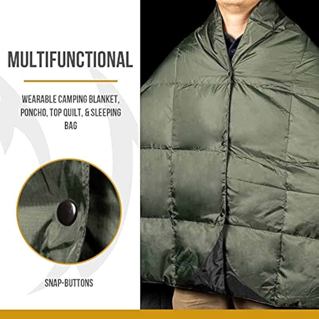 OneTigris Down Camping Blanket | Lightweight Packable Puffy Quilt