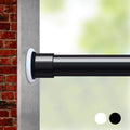 Tension Curtain Rod | 141–161 Inch Extra Long Black Steel