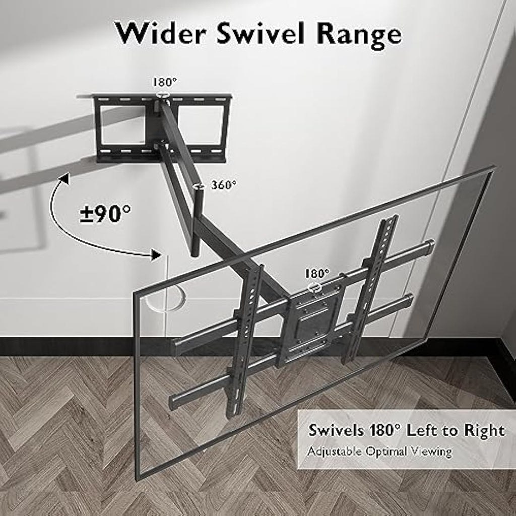 BONTEC Full Motion TV Wall Mount – Extra Long Arm for 32-75 Inch TVs