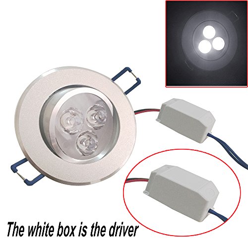Pocketman 3W LED Recessed Ceiling Downlights - Cool White - 10 Pack