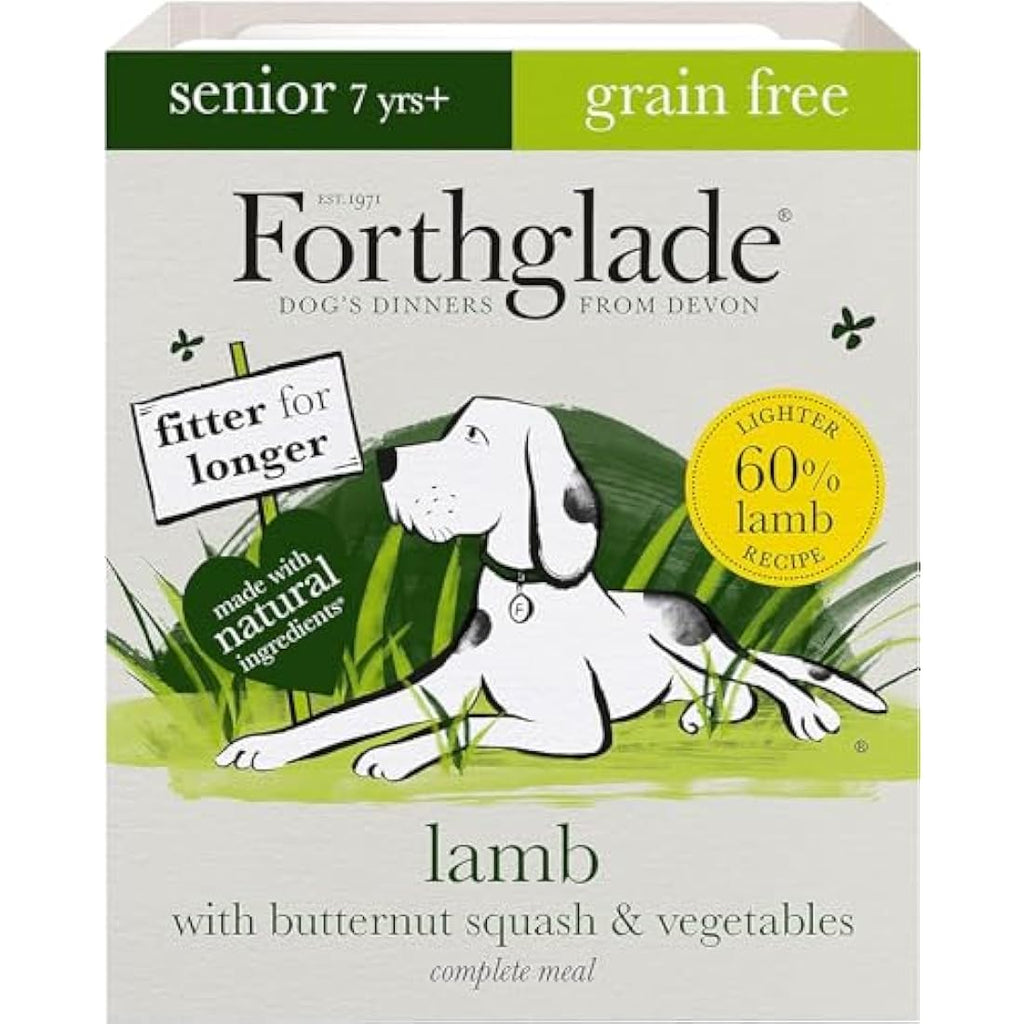 Forthglade Senior Wet Dog Food | Grain Free Lamb & Veg (18 x 395g)