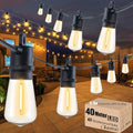40M Festoon Lights Outdoor - IP65 Waterproof 43 LED Bulbs