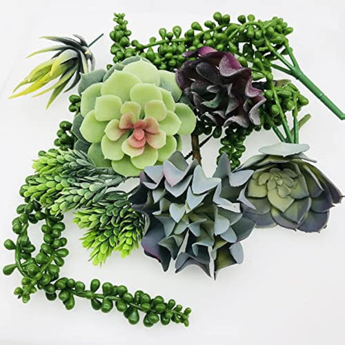 20 Pack Artificial Succulents – Realistic Faux Plants