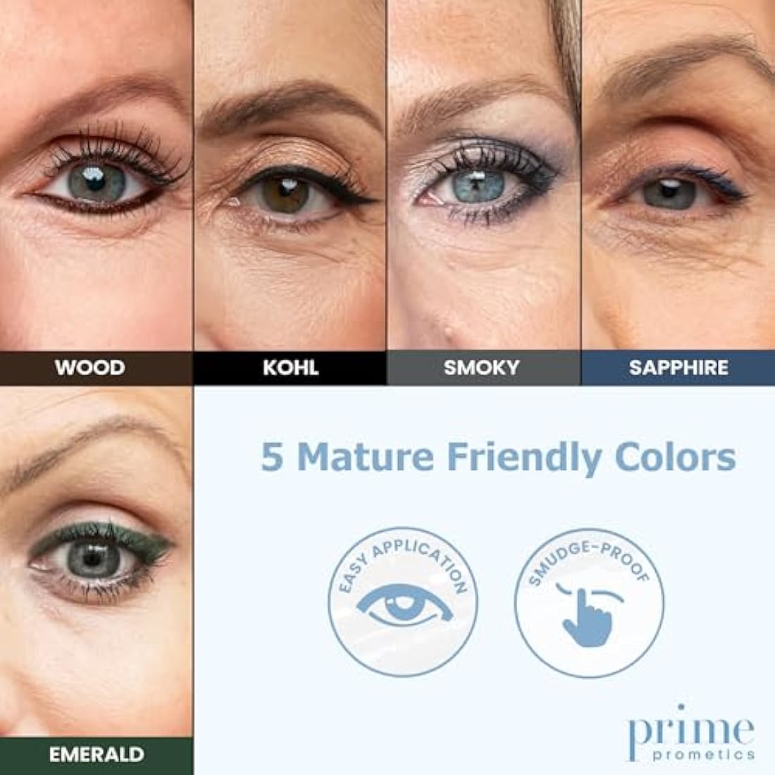 Prime Prometics PrimeEyes Glide Eyeliner – Water-Resistant Gel – Black