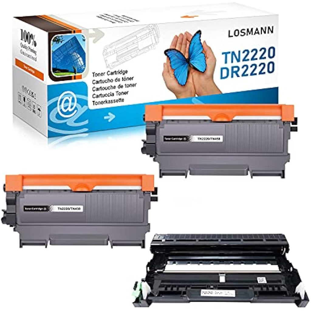 LOSMANN TN2220 Toner & DR2200 Drum Kit for Brother HL-2240 MFC-7360N