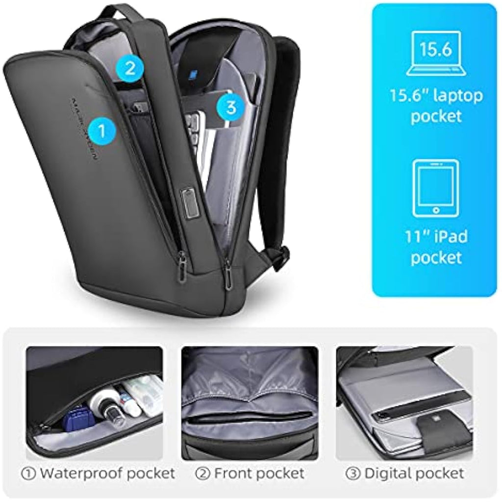 Mark Ryden Slim Hard Shell Laptop Backpack | 15.6 Inch Waterproof Business Bag