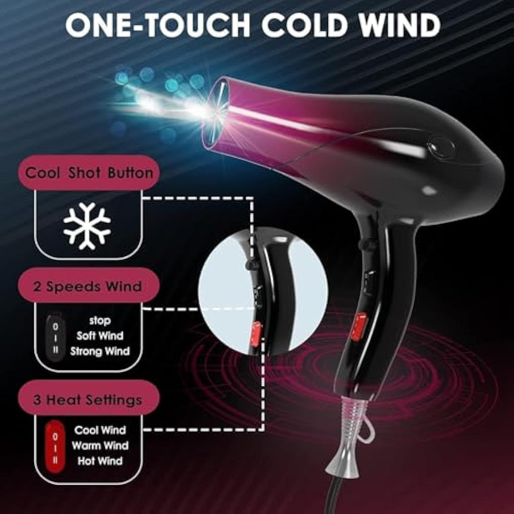 Jooayou 3000W Professional Ionic Hair Dryer with Diffuser | Salon Quality