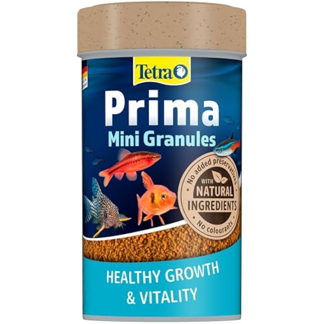Tetra Prima Mini Granules – Slow-Sinking Fish Food for Small Fish, 100ml