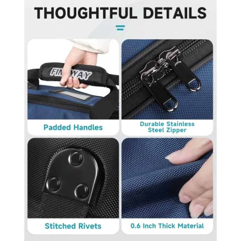 Findway Golf Travel Bag with Wheels | Hard Top Waterproof Flight Case