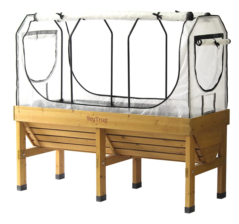 VegTrug Medium Greenhouse Frame & Multi Cover Set - White PE & Mesh