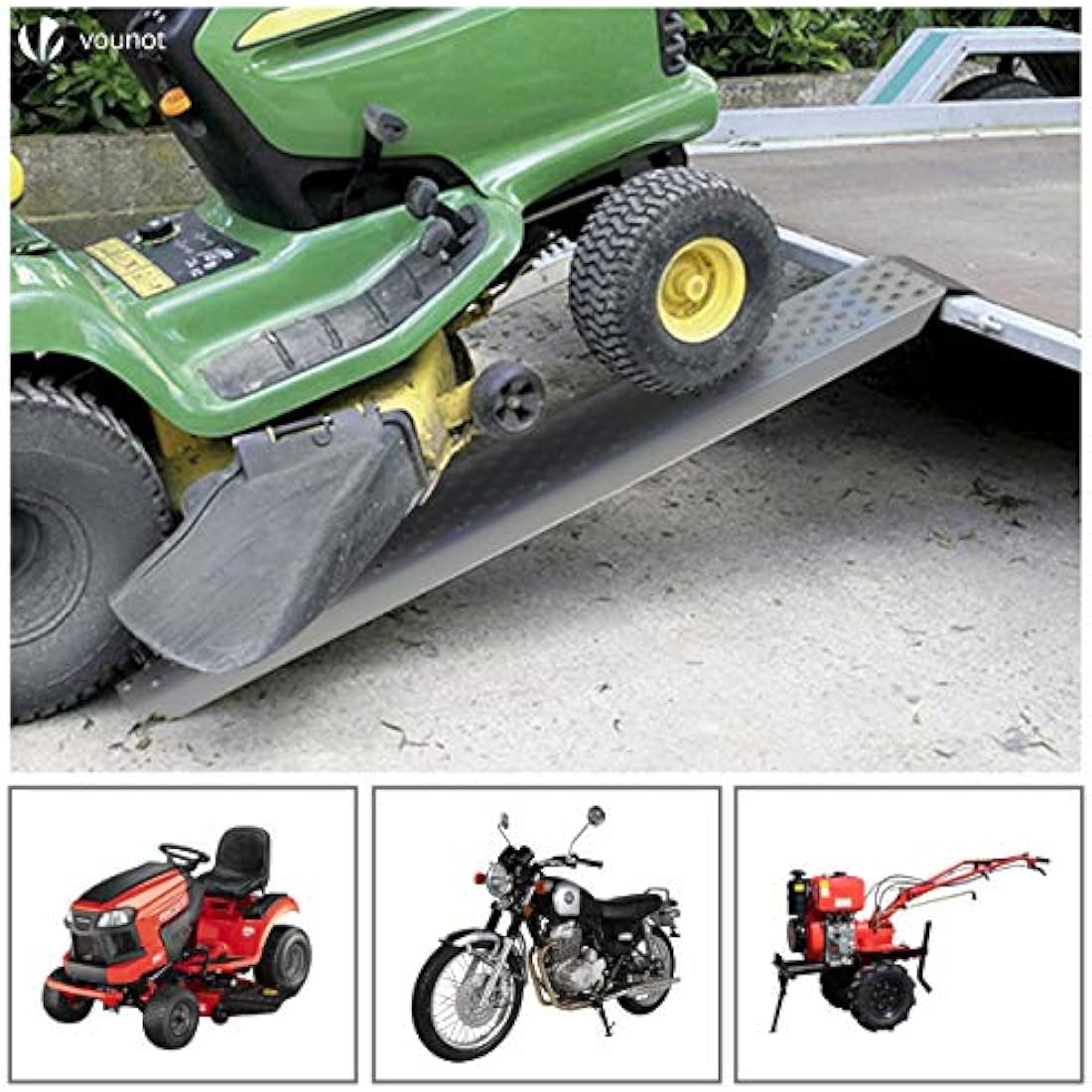 VOUNOT Heavy Duty Steel Loading Ramps | 400kg Capacity for ATV & Moto