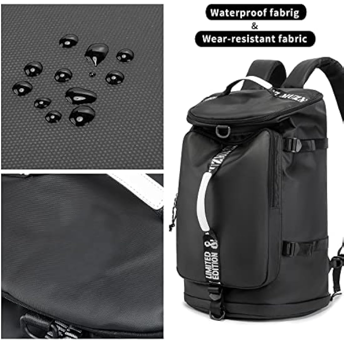 FUNYAGO 40L Gym Backpack – Waterproof Hiking Duffle Bag for Travel