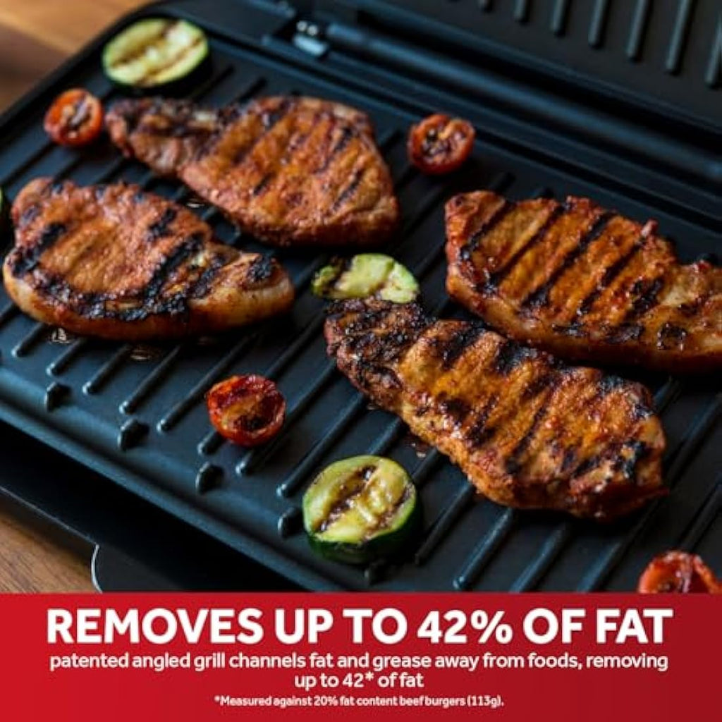 George Foreman Large Fit Electric Grill – 2400W Non-Stick Panini Press