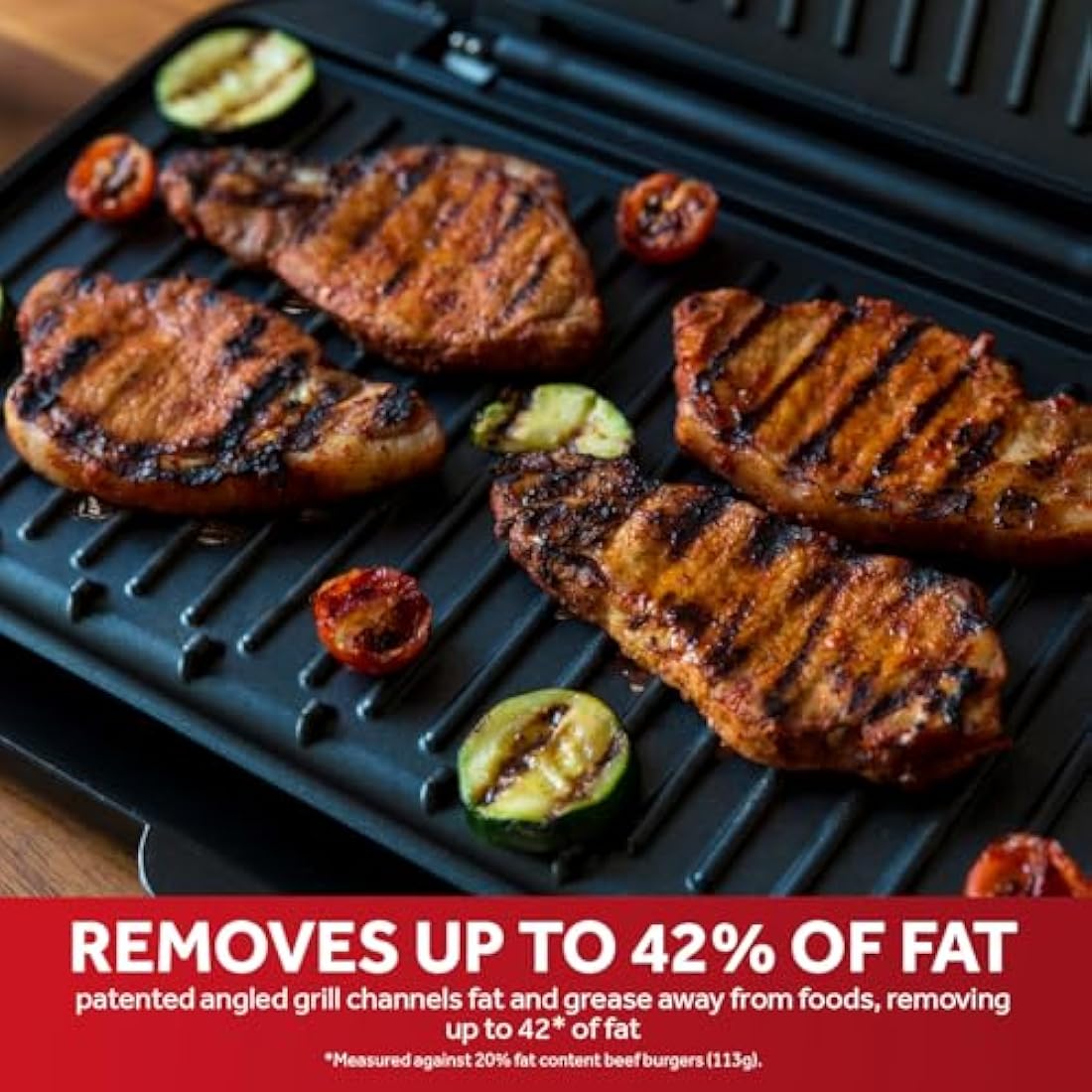 George Foreman Large Fit Electric Grill – 2400W Non-Stick Panini Press