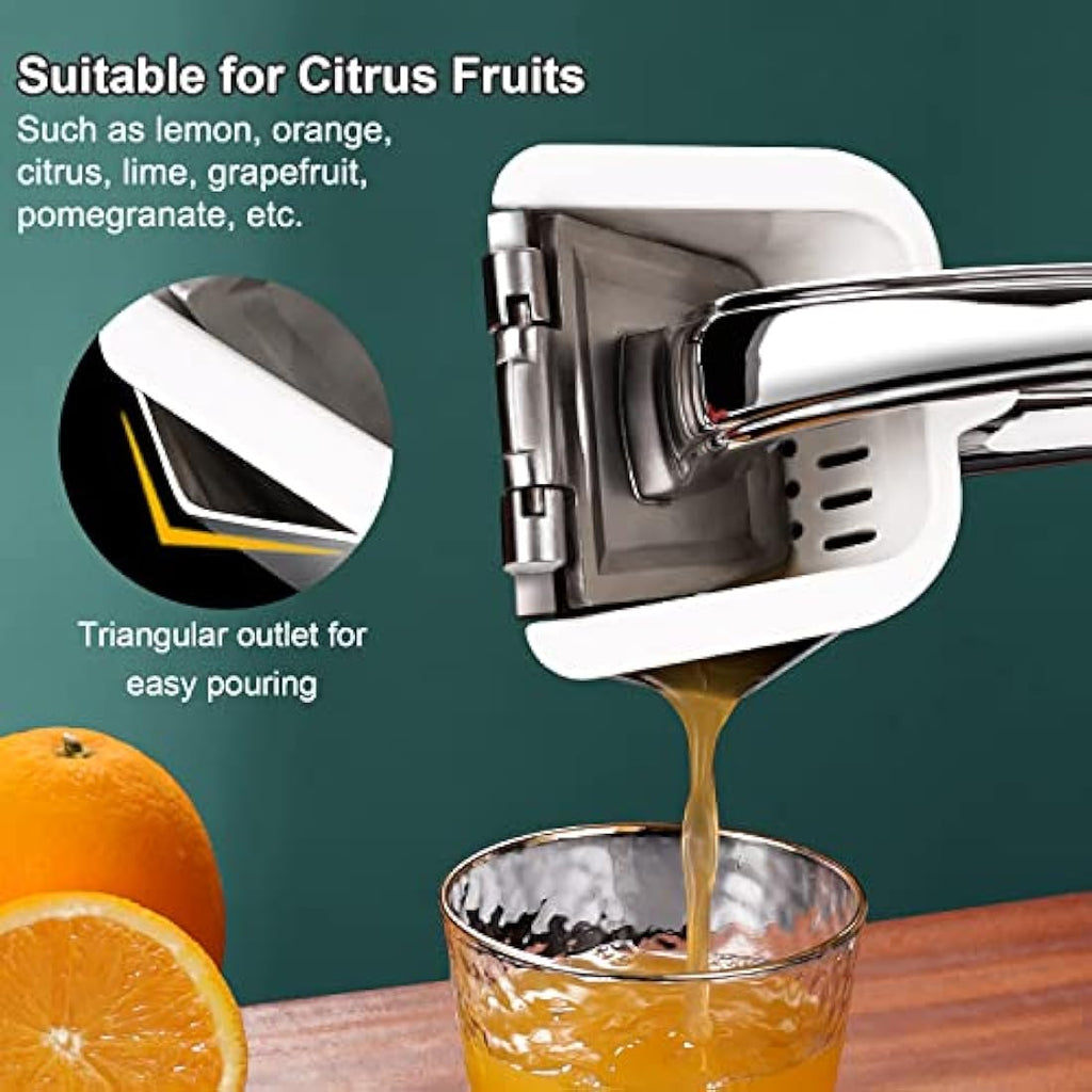 SUCCFLY Stainless Steel Manual Citrus Juicer – Heavy Duty Fruit Press