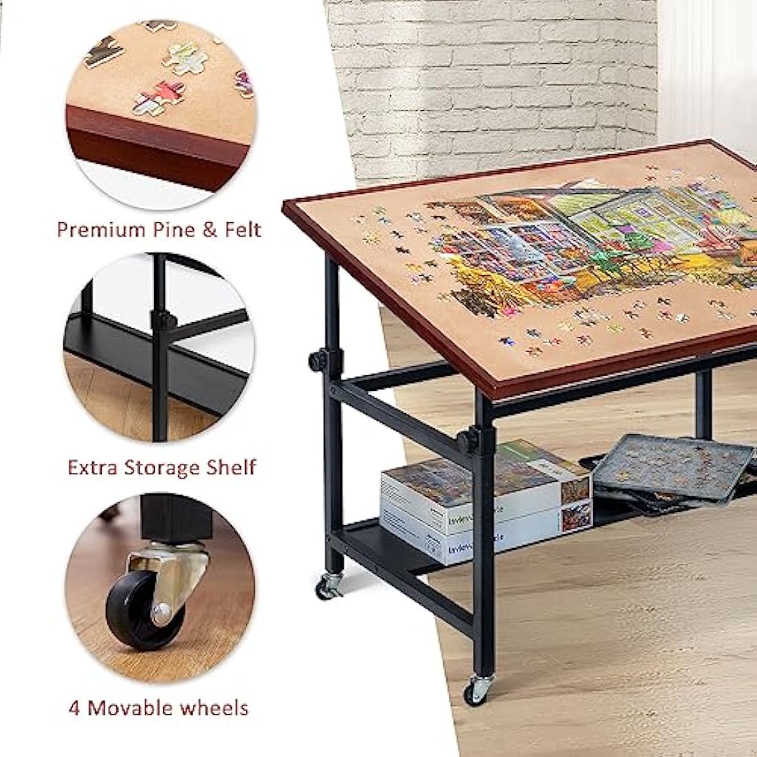 Lavievert 1500 Piece Jigsaw Puzzle Board – Adjustable Tilting Table