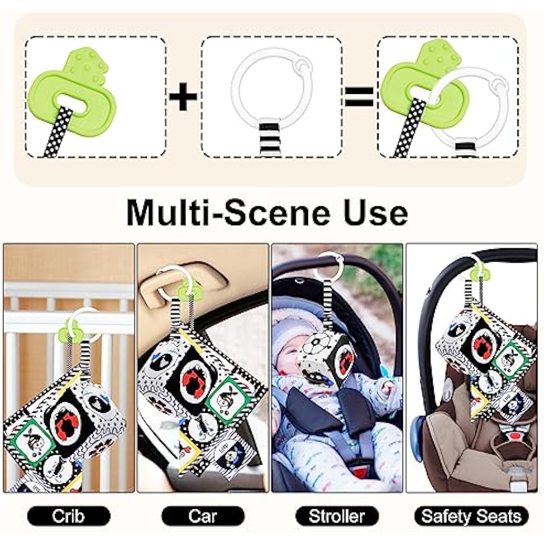 Jolof Store High Contrast Sensory Toys | Black and White Montessori Baby Set