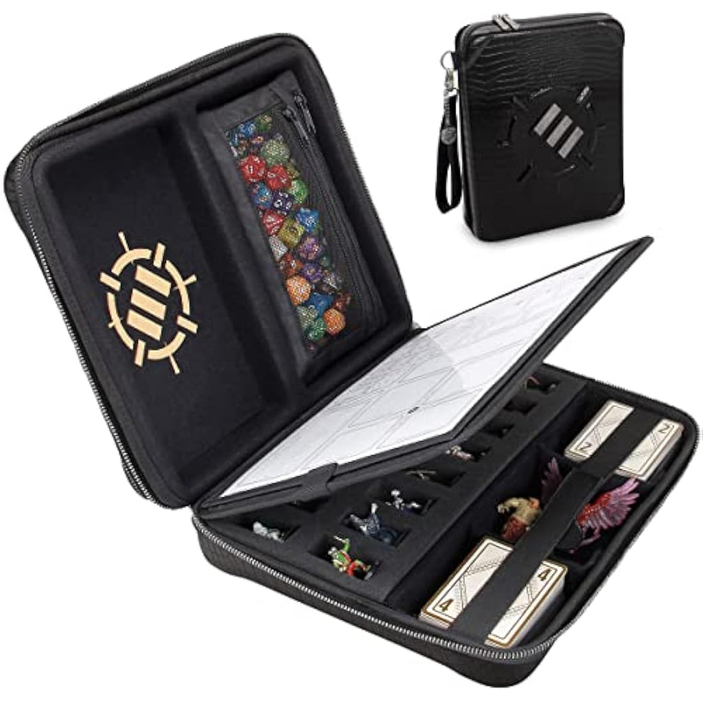 ENHANCE RPG Organizer Case – DND Character Binder & Dice Storage