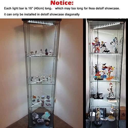 Cefrank LED Display Light Bar Kit | 4-Pack Linkable 6000K White Shelf Lights