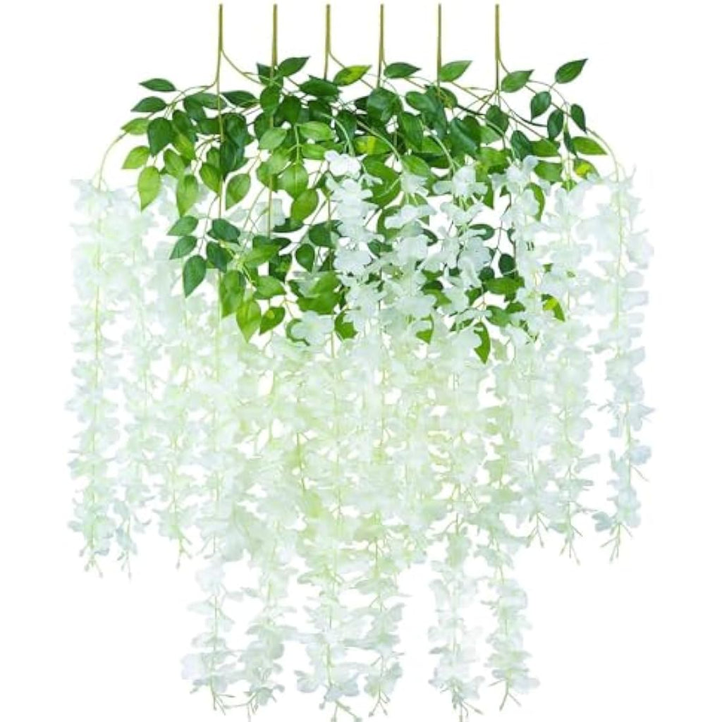 Jolof Store Artificial Wisteria Vine Garland – 112cm Silk Hanging Flowers