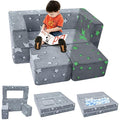 MeMoreCool Glow in The Dark Kids Modular Sofa – Convertible Toddler Couch