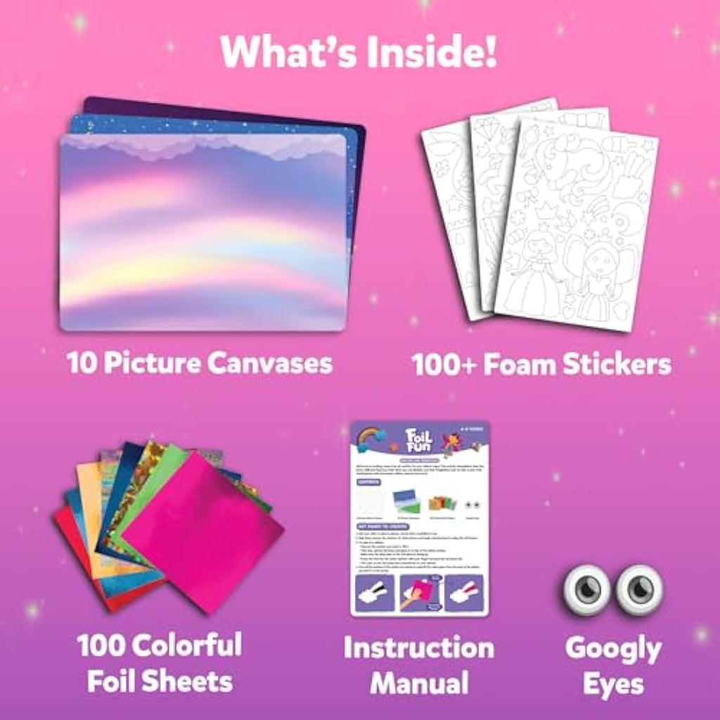Skillmatics Foil Fun – Unicorns & Princesses Mess-Free Art Kit for Kids