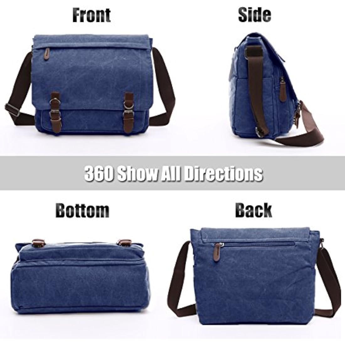 16 Inch Laptop Messenger Bag – Vintage Canvas Shoulder Bag
