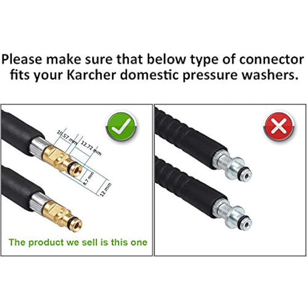 STYDDI 15M High Pressure Washer Hose for Karcher K2-K7 Quick Connect