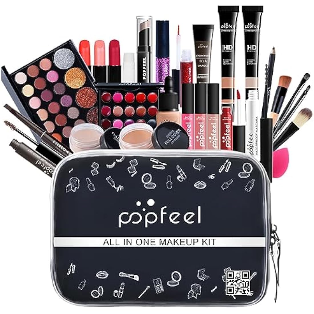FantasyDay All-in-One Makeup Kit – 68 Piece Starter Gift Set with Travel Bag