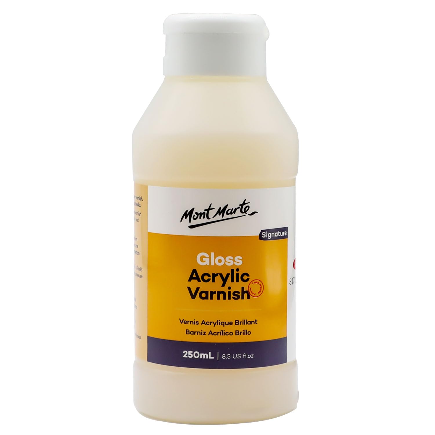 Mont Marte Gloss Acrylic Varnish – 250ml Clear Archival Art Sealer