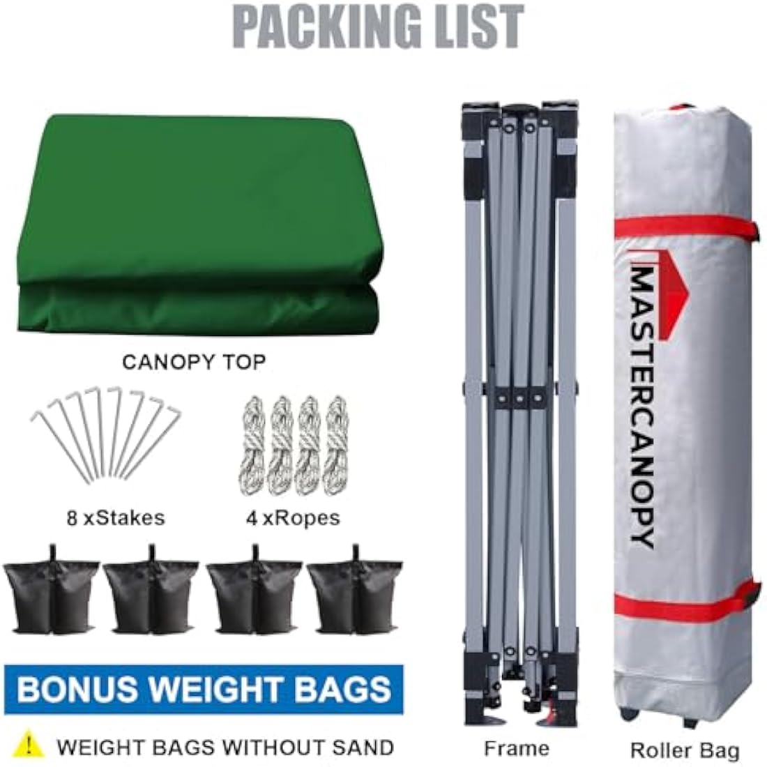 MASTERCANOPY 3x3M Pop-up Gazebo Tent | UV Protection Canopy - Forest Green