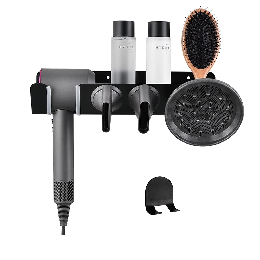 Hosoncovy Magnetic Hair Dryer Wall Mount Holder for Dyson Supersonic – Black