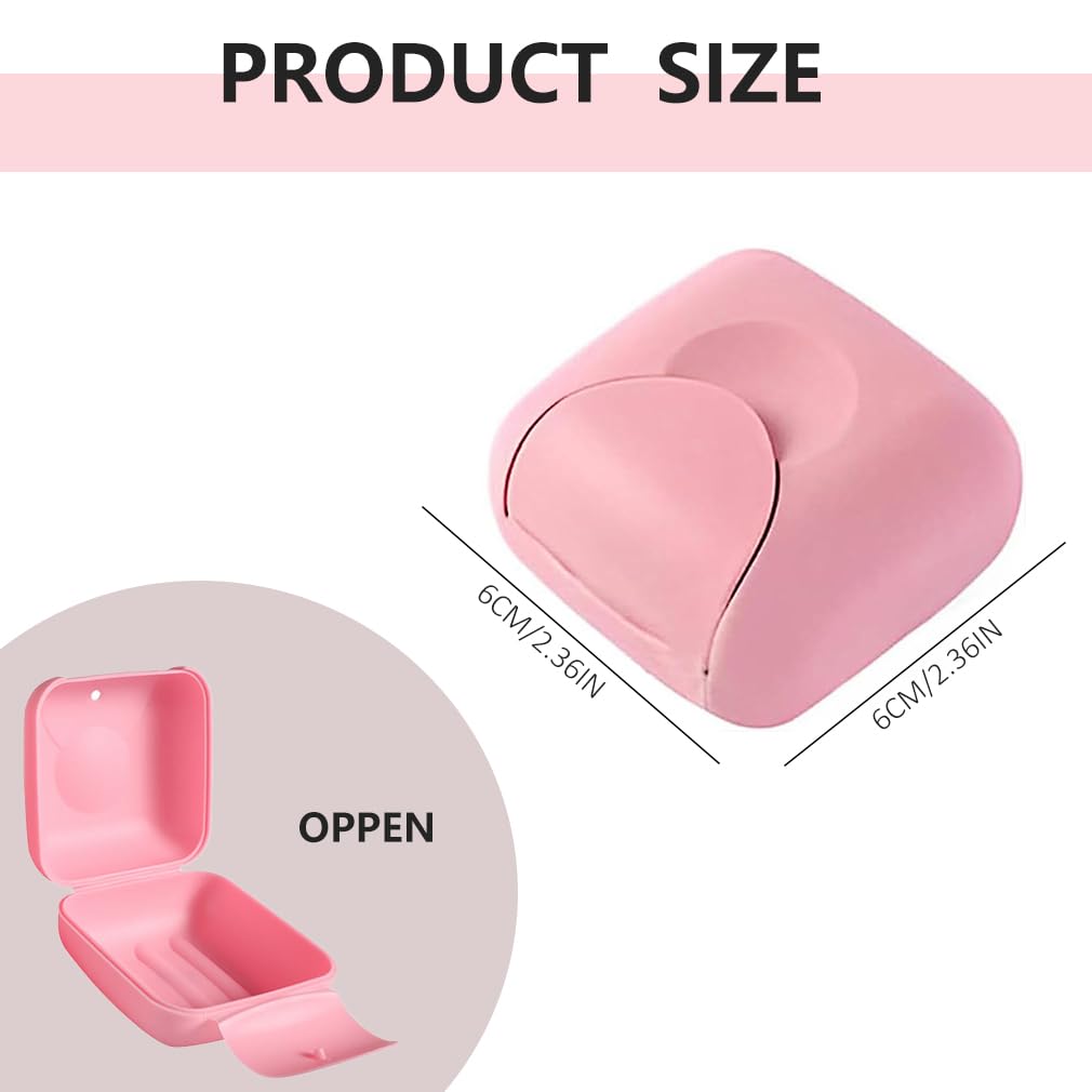 4PCS Travel Soap Case, Soap Bar Travel Soap Dish with Lid Waterproof Leakproof Square Small Soap Box Container Holder Closable Soap Holder Portable - image 2