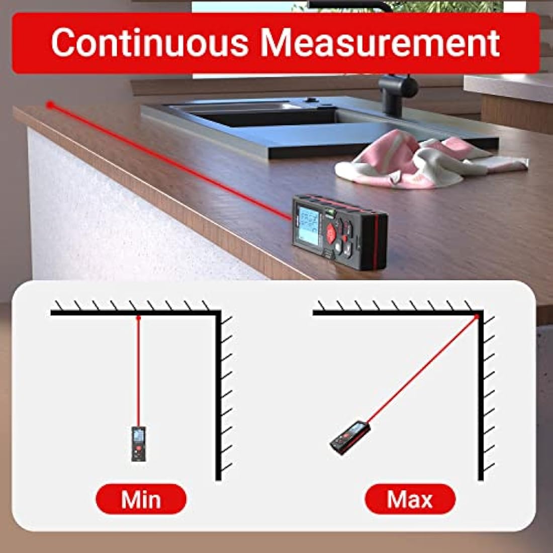 Atolla Laser Measure 100m | Digital Distance Meter with LCD Backlit