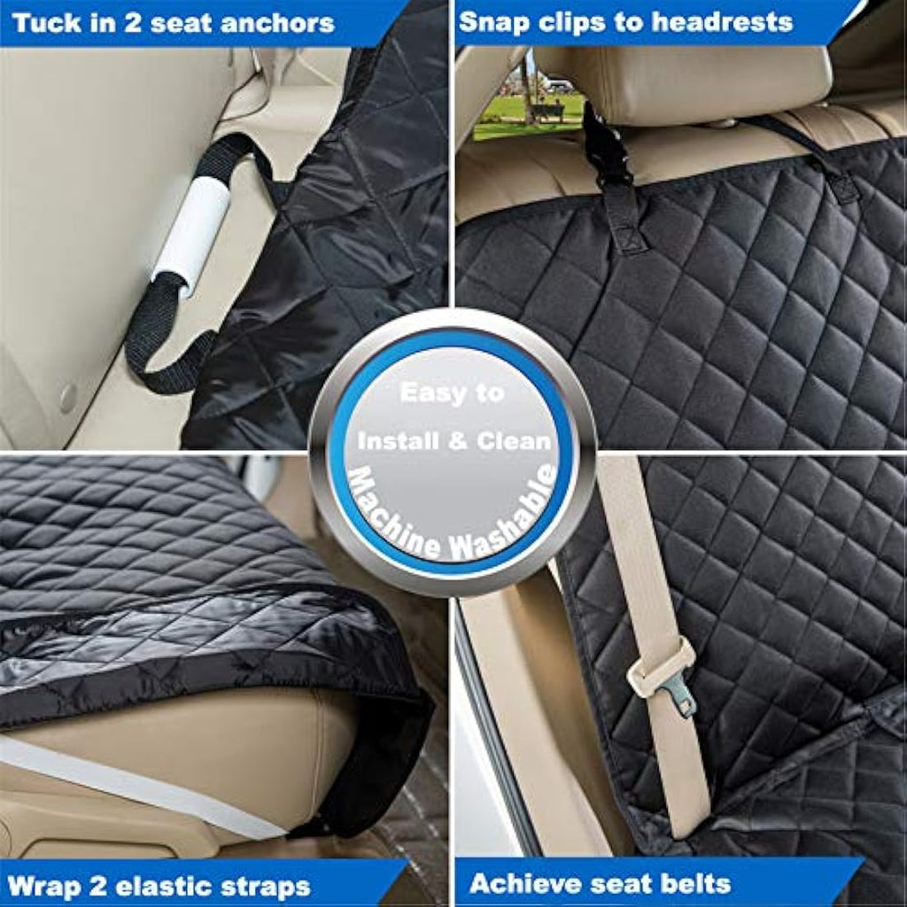 Jolof Store Waterproof Dog Car Seat Cover – Non-Slip Backseat Protector