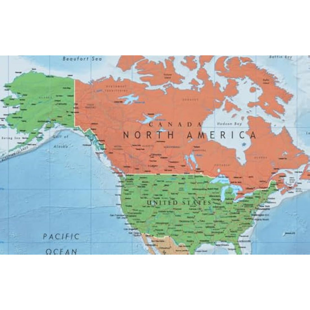 Swiftmaps Laminated World Wall Map – 3D Relief Poster (92cm x 61cm)
