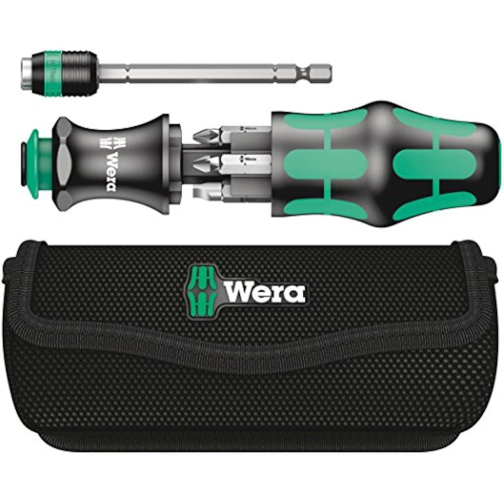 Wera Kraftform 20 Screwdriver Set with Pouch and Rapidaptor – 7 Pieces