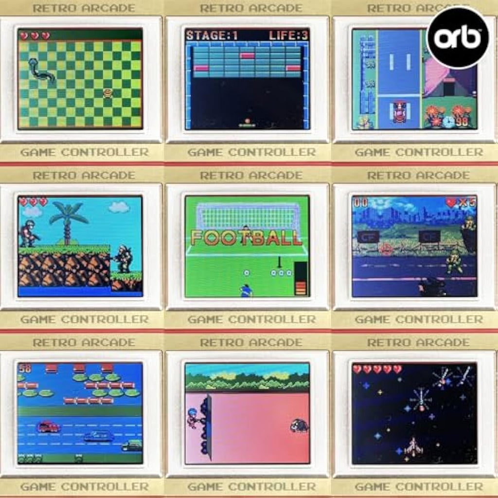 Orb Retro Handheld Games Console & Arcade Bundle | 390 8-Bit Games