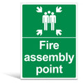 Fire Assembly Point Sign | 300x400mm Rigid Plastic Green