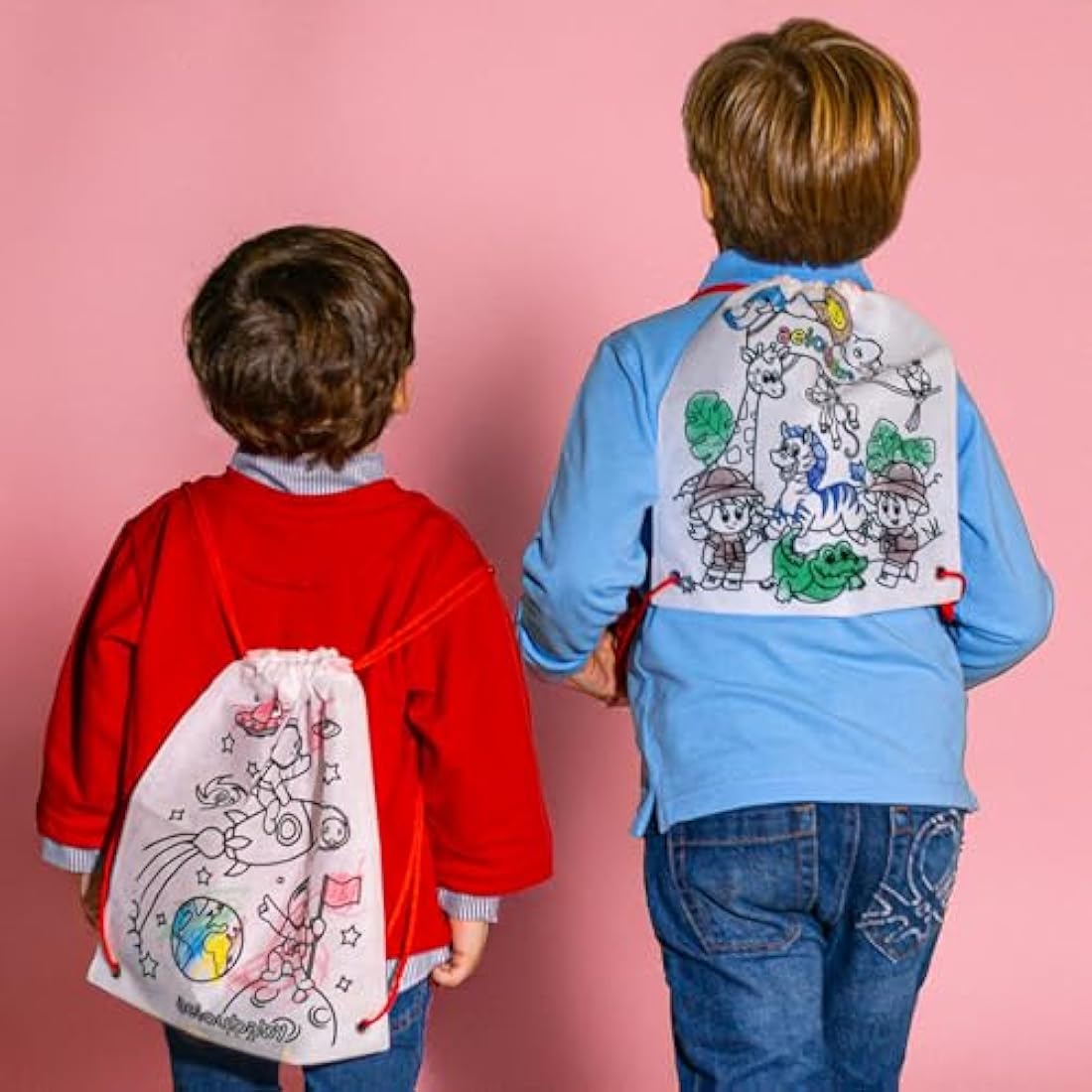 Space Coloring Backpacks - 25 Pack Reusable Party Favors