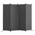 VEVOR 4-Panel Room Divider | Folding Fabric Privacy Screen, Light Gray