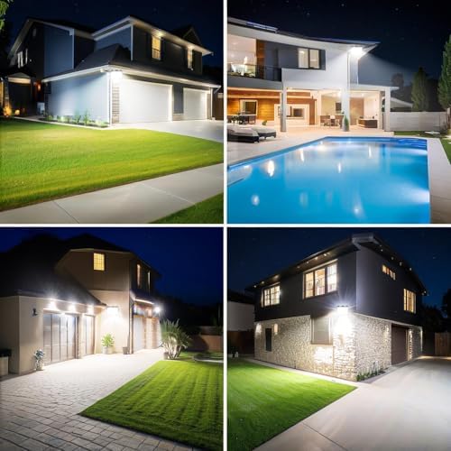 TASINUO 100W LED Floodlight 2-Pack | 10000LM IP67 Waterproof Security Light
